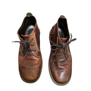 H.S. Trask Men's Brown Leather Chukka Lace-Up Casual Ankle Boots Size 9M
